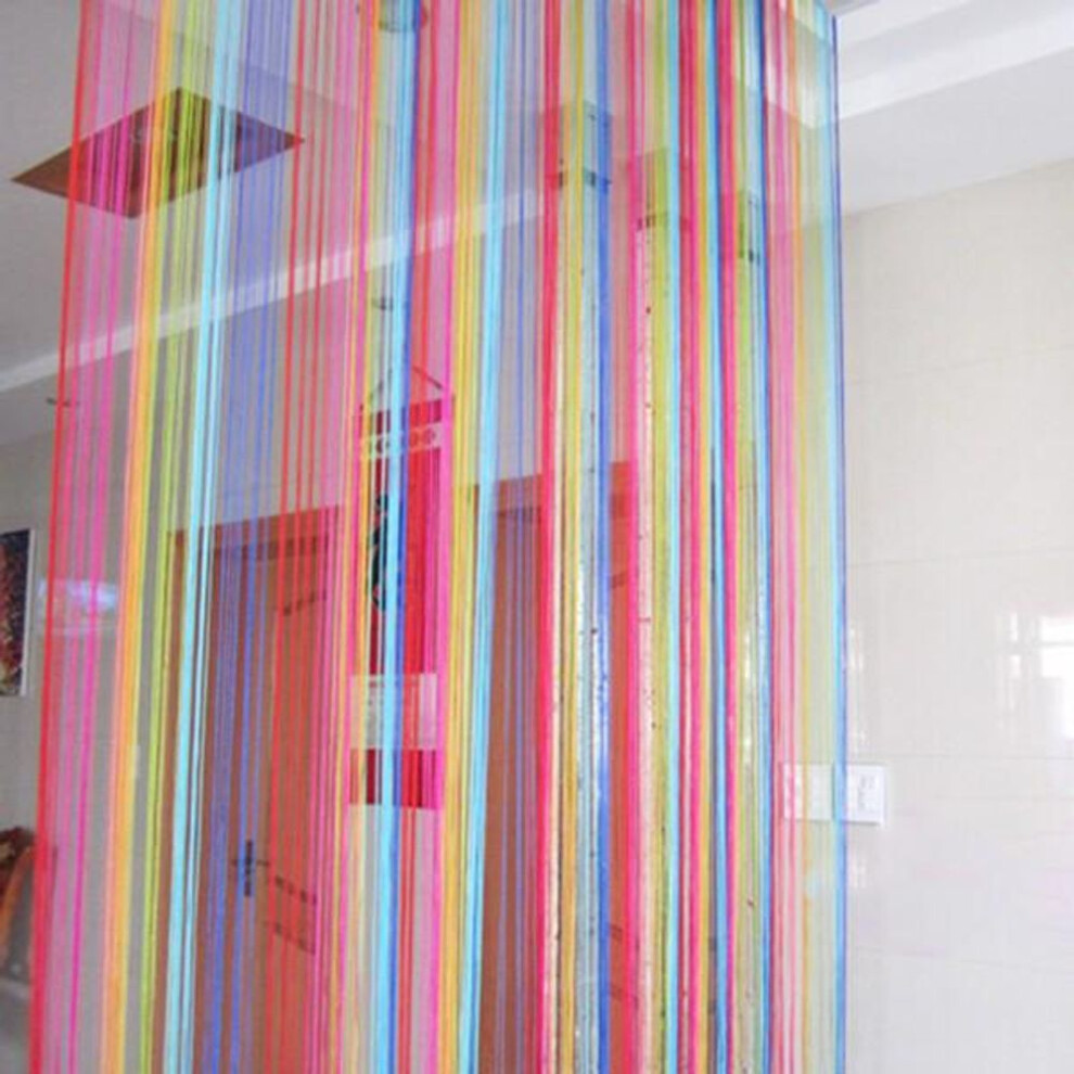 Romantic Colorful Line Curtain Rainbow Living Room Partition Curtain 1 X 2m  Interior Decoration