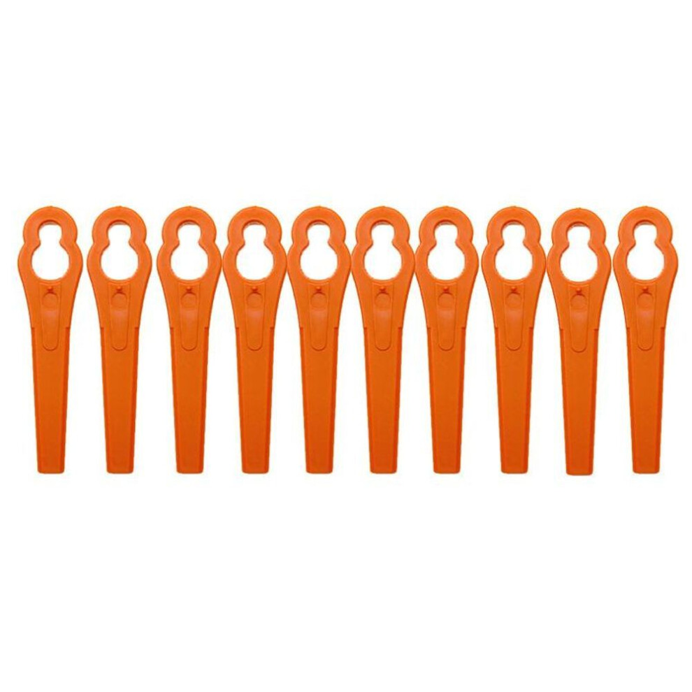 (orange, 50pcs) 200/100/50/10 Pcs/pack Cutter Blade Grass Trimmer Knife Garden Tool Parts Plastic Cutter Blades For Grass Trimmer Brushcutter Replacement Part