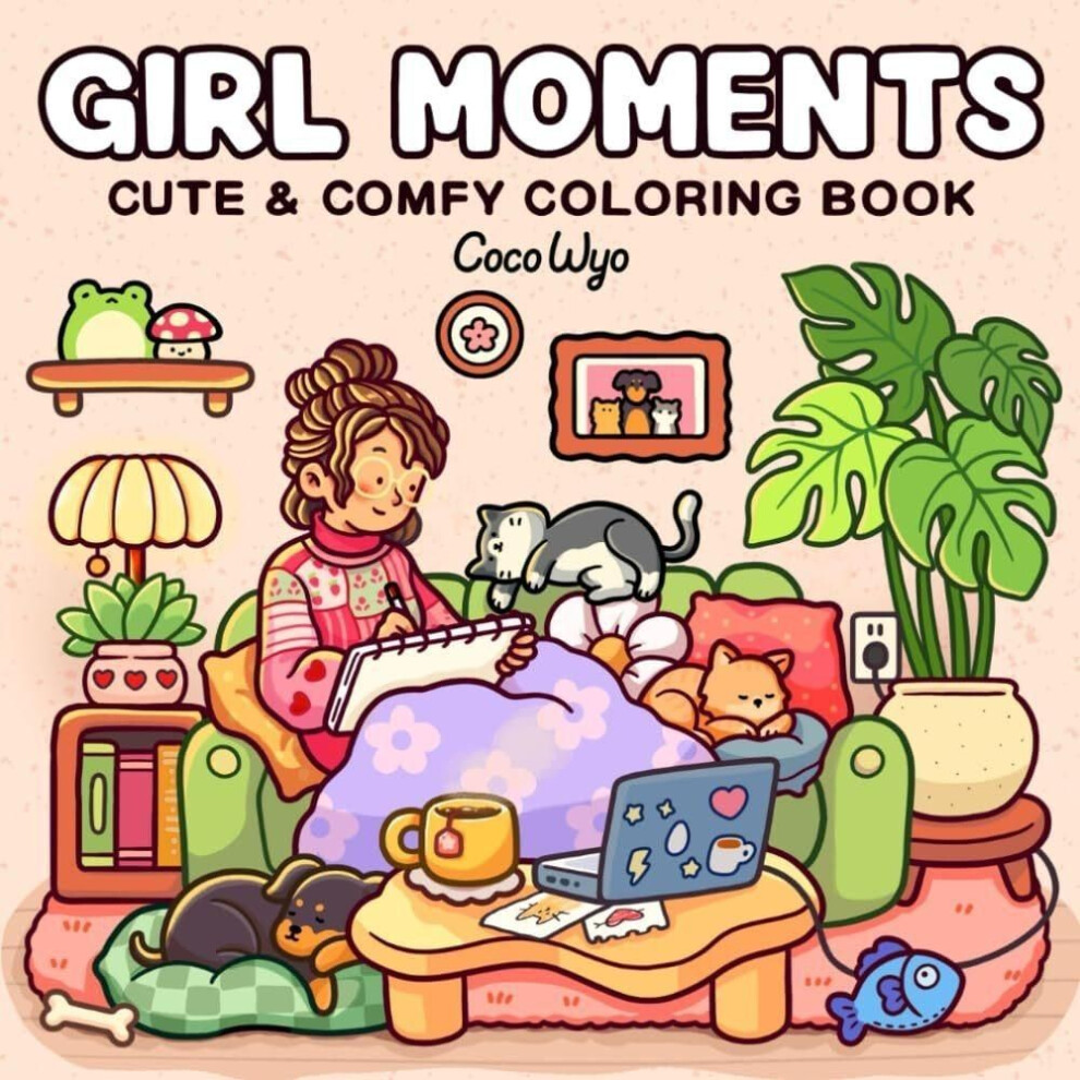 (GIRL MOMENTS-92Pages) Educational Coloring Book Spooky Cutie Montessori Drawing Toys Graffiti Painting Book  Gift