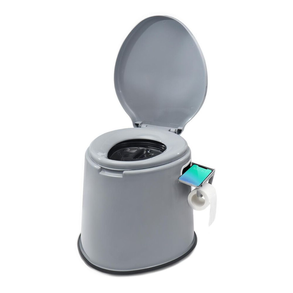 (as the picture) Portable Camping Toilet Composting Potty Lugable Loo For Kids Adults Bucket Seat With Removable Paper Holder