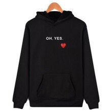 (Black,L)2017 New Unisex Mens Comme Des Garcons Cdg Play Hoodie Red Heart Unisex Sweater