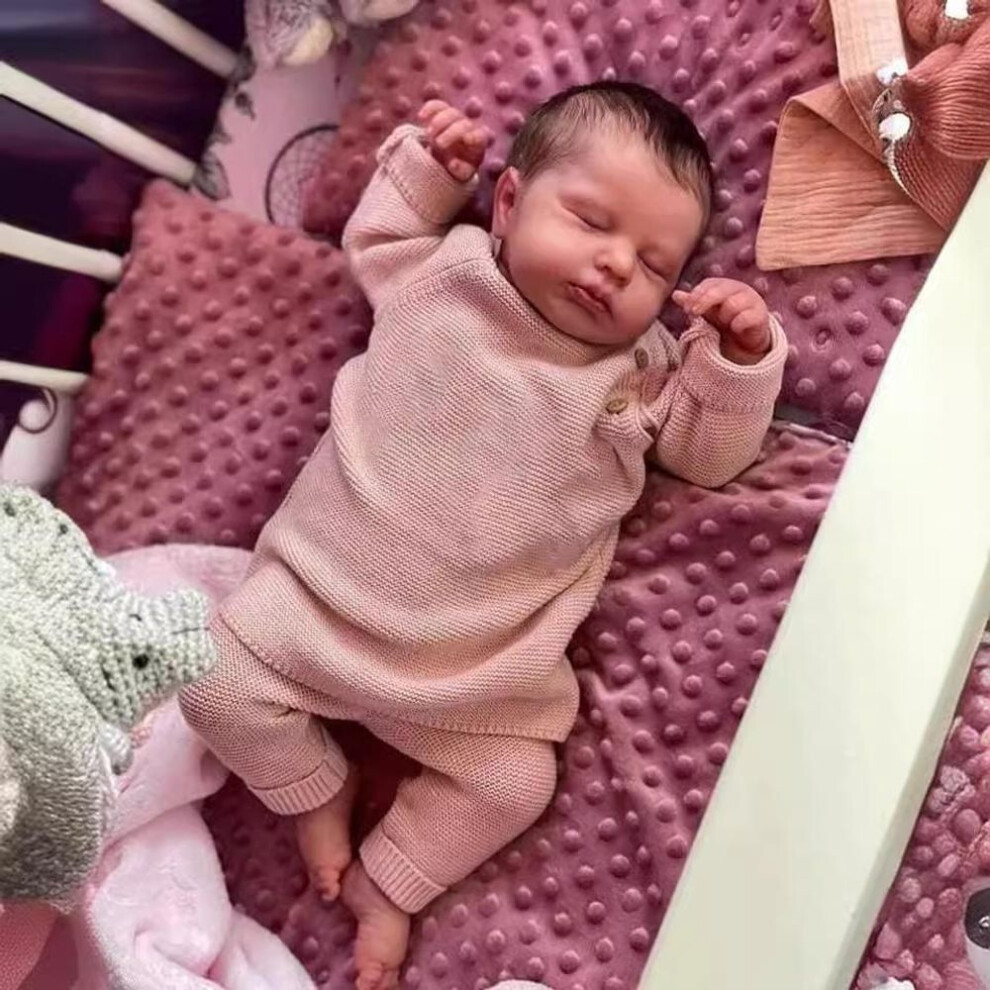 (49cm Cloth Body) 19inch Lifelike Reborn Toddler Bebe Doll Loulou Reborn Baby Soft  Body Doll Toy Christmas Surprice Gifts Dolls Toy