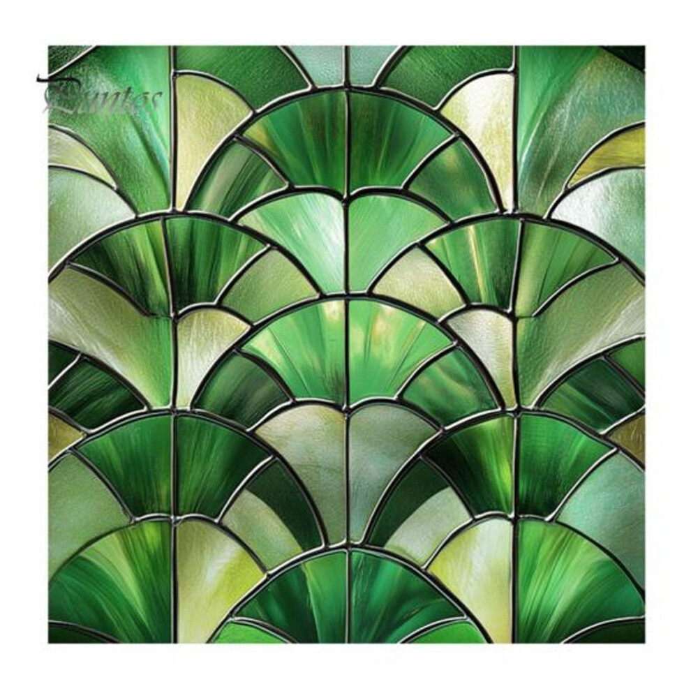 (as the picture, D) Stained Glass Static Window Film Privacy Protection Sun Blocking Glass Cling Waterproof Pvc Home Office Bathroom Window Covering Film