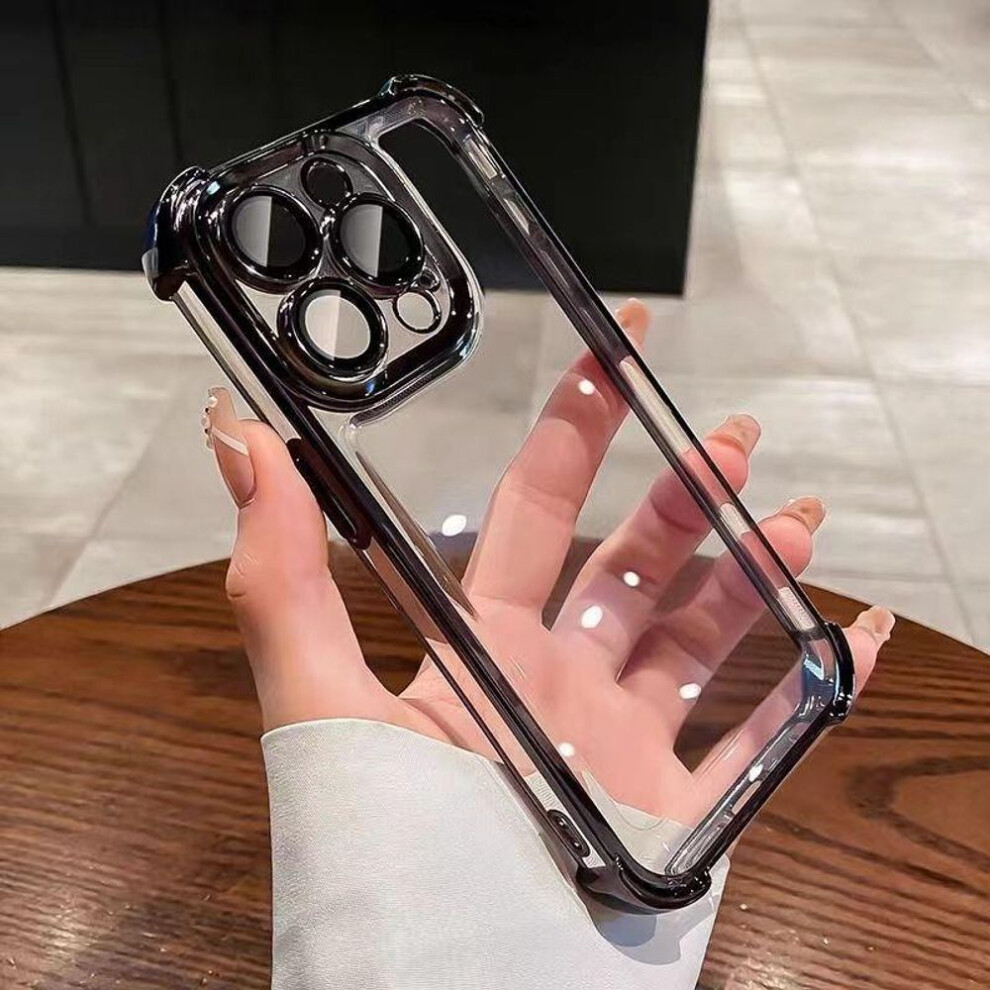(black, Xiaomi 15) For Iphone 16 15 14 13 12 Pro Max Samsung S24 S23 Plus A05 A06 A14 A15 A16 Redmi Note 13 12 Pro Transparent Full Lens Protect Shockproof Phone Case