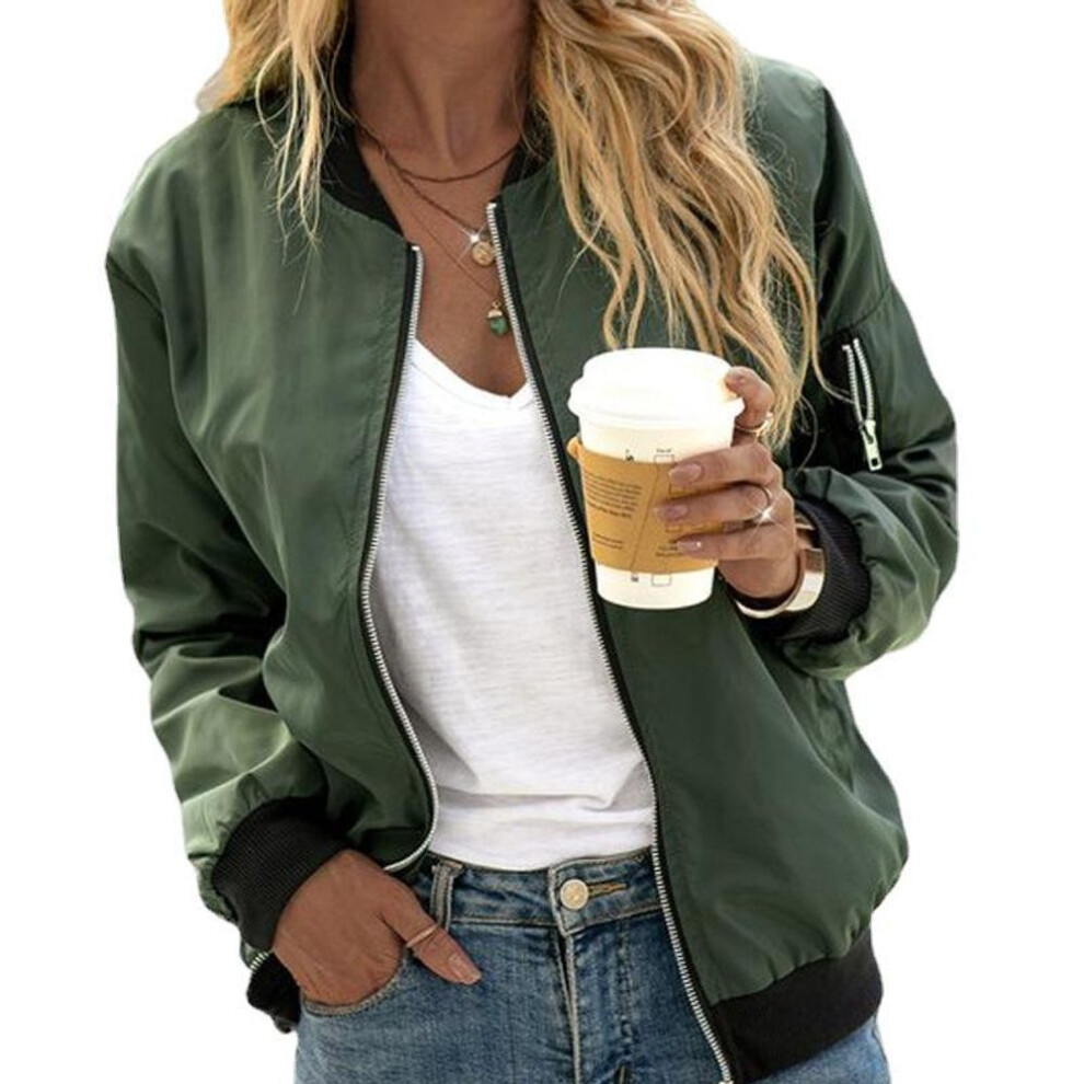 (as the picture, M) Bomber Jacket Women's Floral Pattern Lightweight Summer Jacket Spring Jacket Summer Zip Short Pilot Jacke
