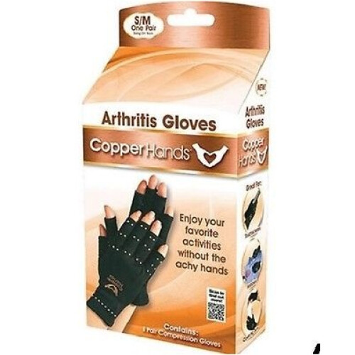 Copper Hands Arthritis Gloves As Seen On Tv Therapeutic Compression With Box