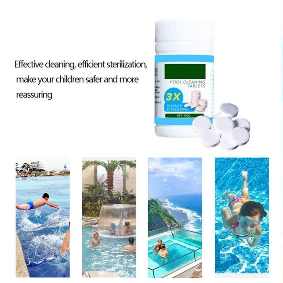 100pcs Pool Cleaning Tablet Effectively Purify Water Crystal Clear Pool Cleaners
