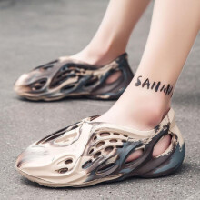 (brown, 44) Summer Camouflage Hole Shoes Men Couple Outdoor Roman Sandals Men Beach Shoes