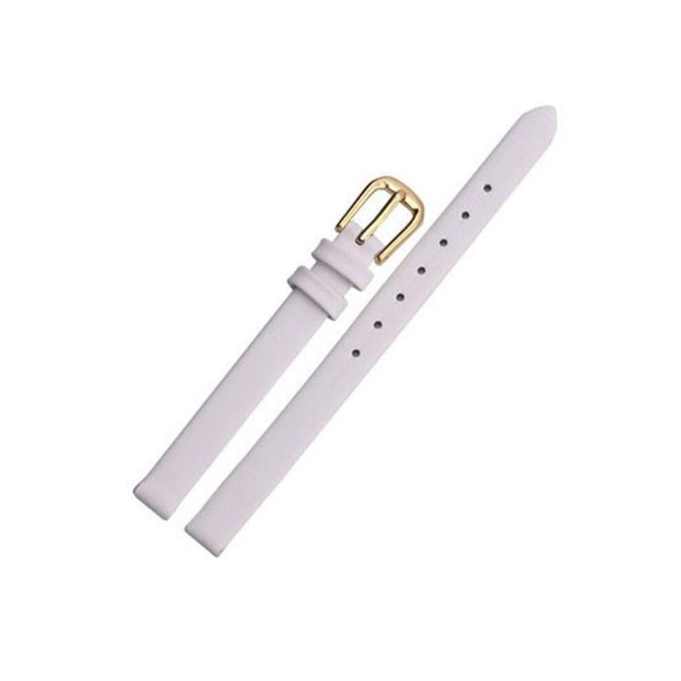 (white, 17mm) Thin Wrist Belt With Pin Buckle Women Watch Band Genuine Leather Bracelet Strap
