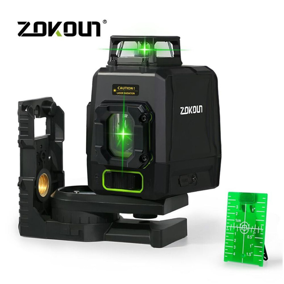 6-line Green Beam Laser Level With German Laser Diode, Receiver Mode, And 5200mah Lithium Battery