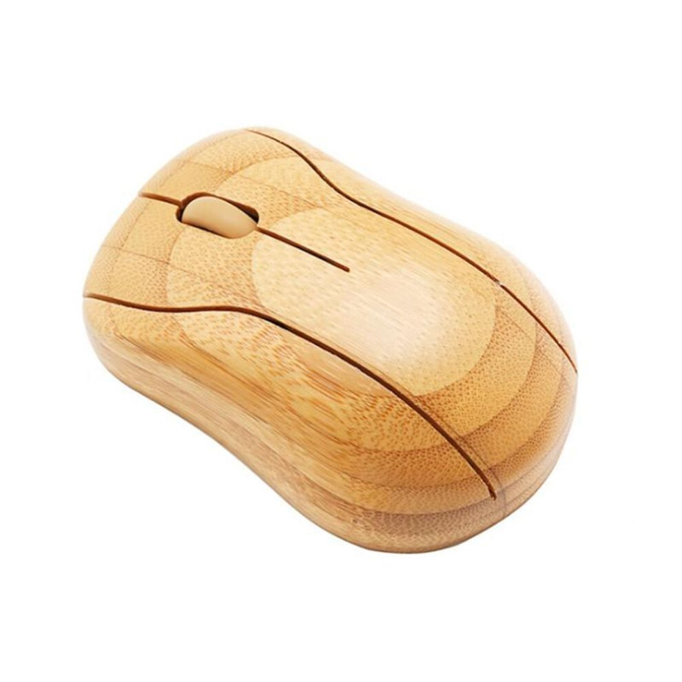 (as the picture, Bamboo Mouse Only) Bamboo Keyboard Mouse Wireless Combo Set For Laptop Pc Office Usb Plug And Play,natural Mice Keyboard Novelty High-end Gifts