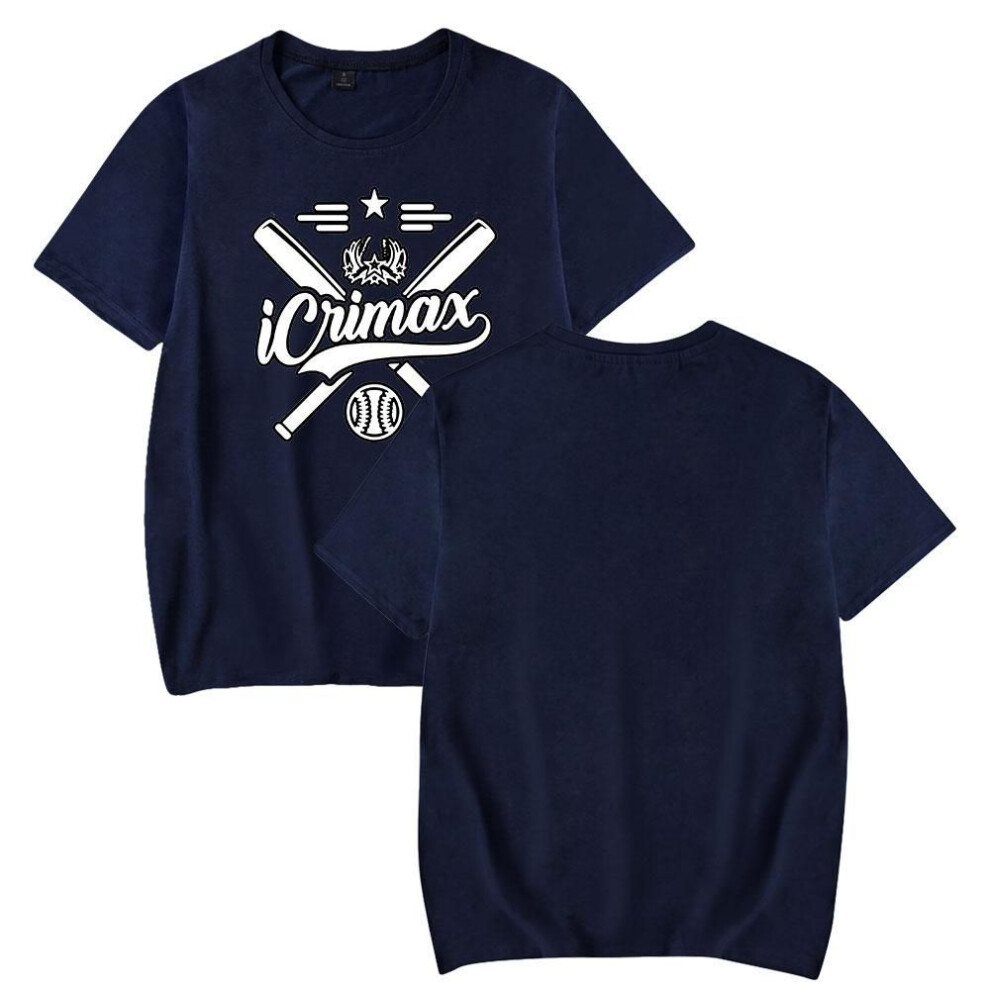 (navy blue, XXS) Icrimax T Shirt For Men Summer Clothing Fitness O Neck Man T-shirt For Male Oversized New Men T-shirts Tops