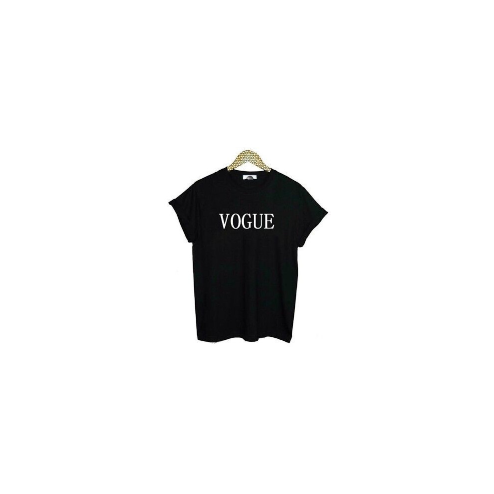 (Noir,L=US S)Tee Shirt Vogue Mode Femmes Décontracté Haut Tshirts été Vacance Celebrite Chic