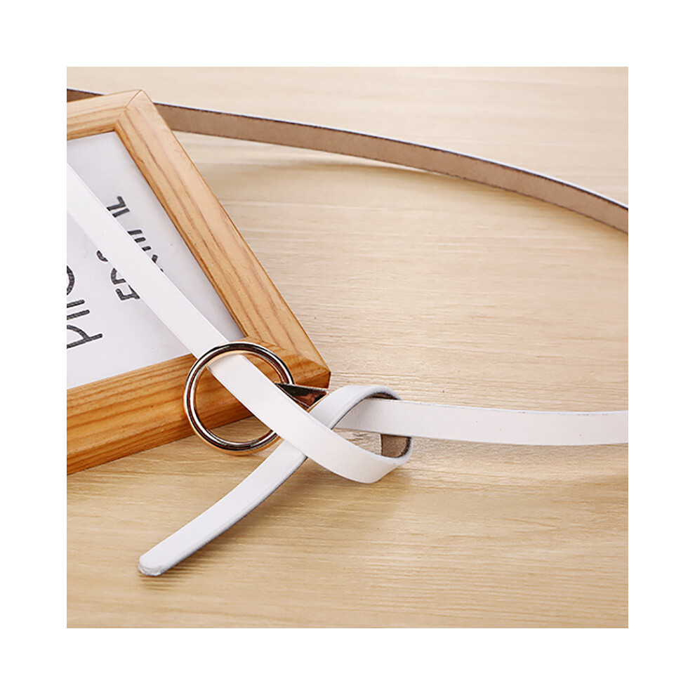 (White, 110cm) Womens Style Minimalist Waist Belt Metal Buckle Dress Shapewear Belt Suit-image-OPC-PHDRG8B-NEW