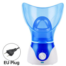(Blue EU) Women Digital Lady Facial Steamer Spa Pores Steam Sprayer Sauna Clean Mist Skin