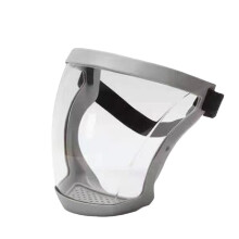 (Gray) Fog Anti Full Face Shield Super Protective Head Cover Mask Safety Transparent