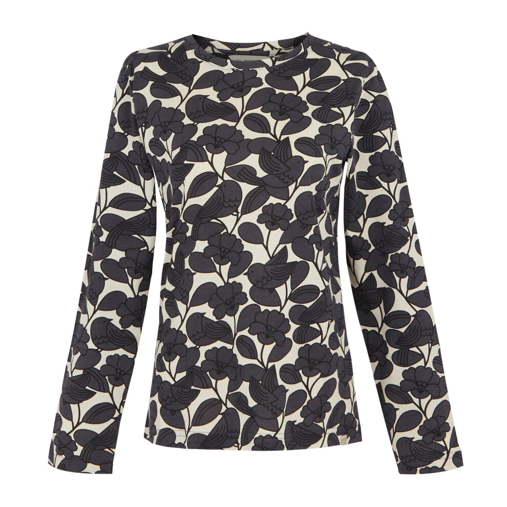 (16 UK, Grey) Regatta Womens/Ladies Orla Kiely Birdy Long-Sleeved Winter T-Shirt