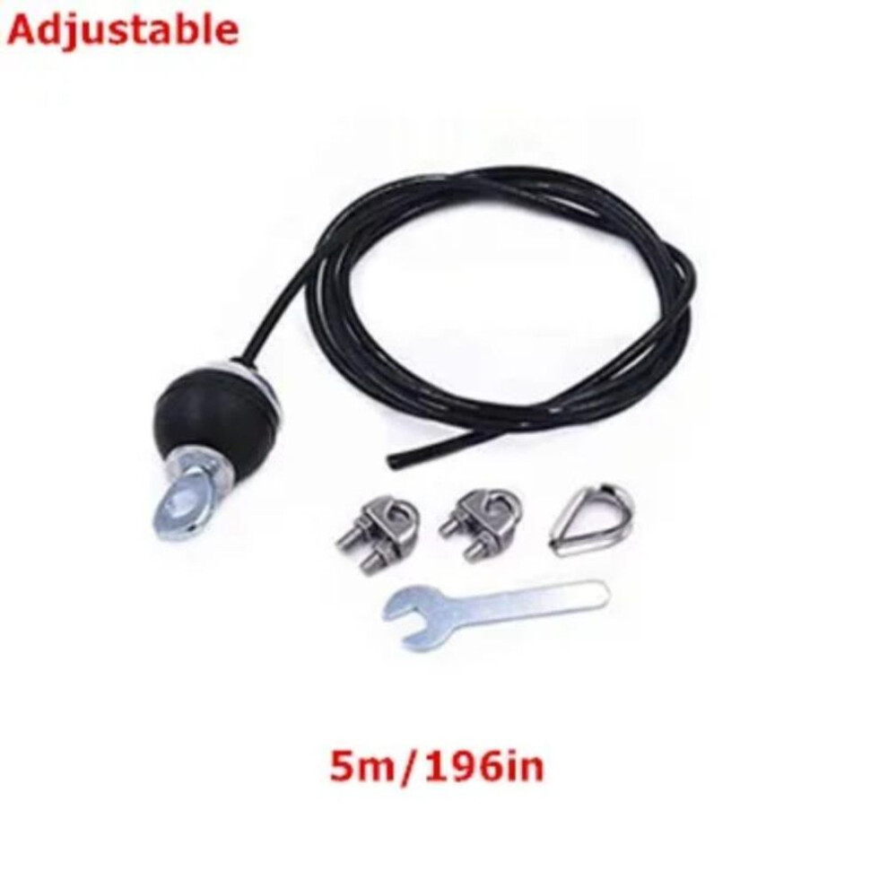 (as the picture, Adjustable-5M) 2m-5m Gym Cable Wire Rope Heavy Duty Steel Replacement Parts For Home Gym Fitness Cable Pulley Accessories Dia 5mm