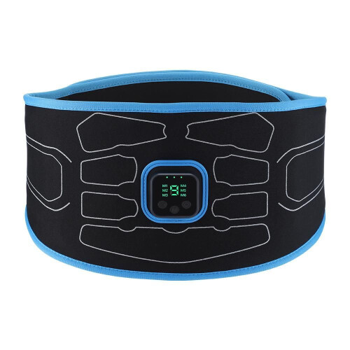 Smart Ems Abdominal Trainer Muscle Stimulator Toner Fitness Vibration Waist Belt Body Slimming Belt Electric Weight Loss Unisex