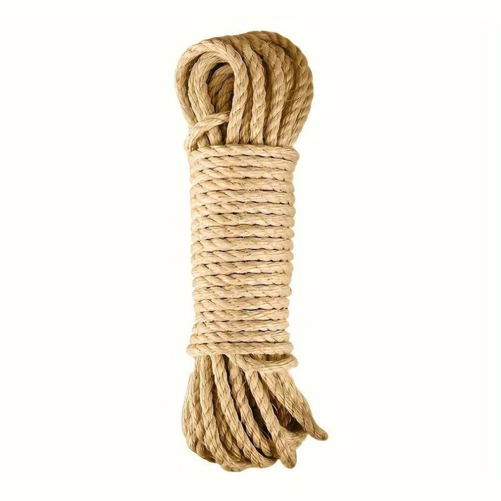 (as the picture, Width 6mm, Length 10m) Natural Sisal Rope Cat Scratcher Rope Tree Scratching Diy Toy Paw Claw Furniture Protector Scratching Post
