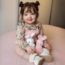 Childdream 70cm Huge Cloth Body Simulation Baby Doll Cammi Cute Smiling Finished Reborn Girl Doll Toddler Playmate Toy Children's Day Surprise Present