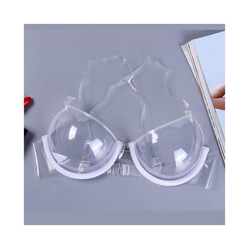 (32)Soutien gorge femme transparent jetable sous vêtement lingerie sexy sangle épaule fine