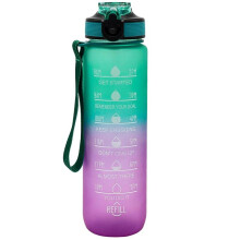 (Multicolor2, 32oz) 1000ml Sports Water Bottle, Portable Large Capacity Drinking Cup with Straw & Strap, Travel Accessories, Exercise Water Bottle