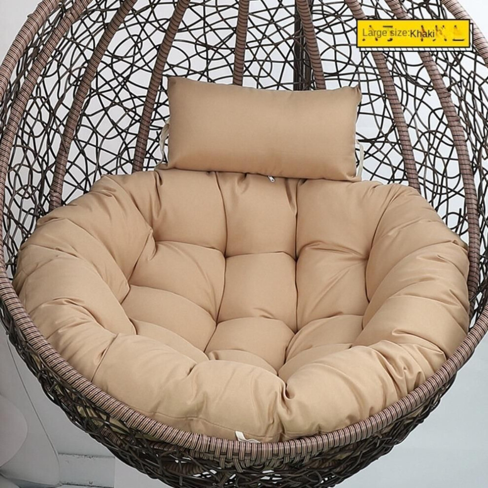 (khaki) Hammock Swing Chair Mat 105cm Rocking Chair Seat Mat Durable Throw Pillow  Home