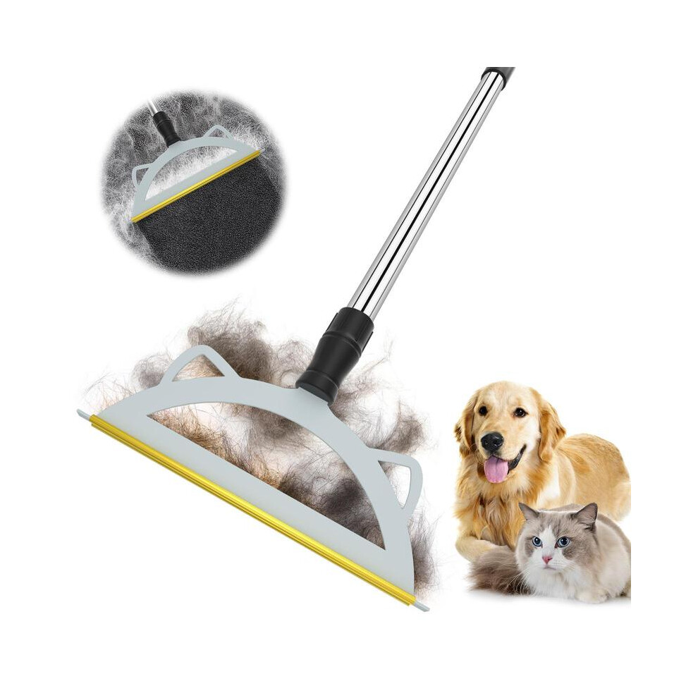 (Cat ear shape, one-size) Adjustable Pet Hair Remover, Pet Cleaning Brush with Hanging Ring, Power Broom, Pet Grooming Hair Remover Tool for Carpets F-image-OPC-PHDRNP2-NEW