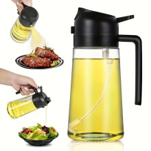 (470 ML , White) A Sprayer Automatic Opening & Closing Oil Sprayer Bottle, Home Kitchen Accessories Oil Dispensers, Cooking Oil Sprayer Bottle for Bbq