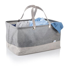 (Default) Minky Collapsible Fabric Laundry Bag - Handled Water Resistant Washing Basket