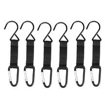 6 ganchos de valla para bolsa de béisbol, con hebillas de seguridad de nailon, para deportes al aire libre, béisbol y sóftbol.