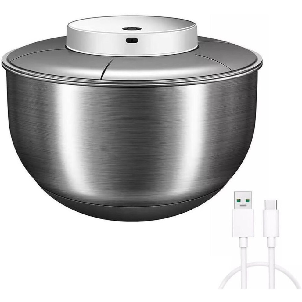 Automatic Electric Salad Spinner, 5l Usb Rechargeable Lettuce Spinner Stainless Steel Salad Rotator Lettuce Washer And Spinner Dryer