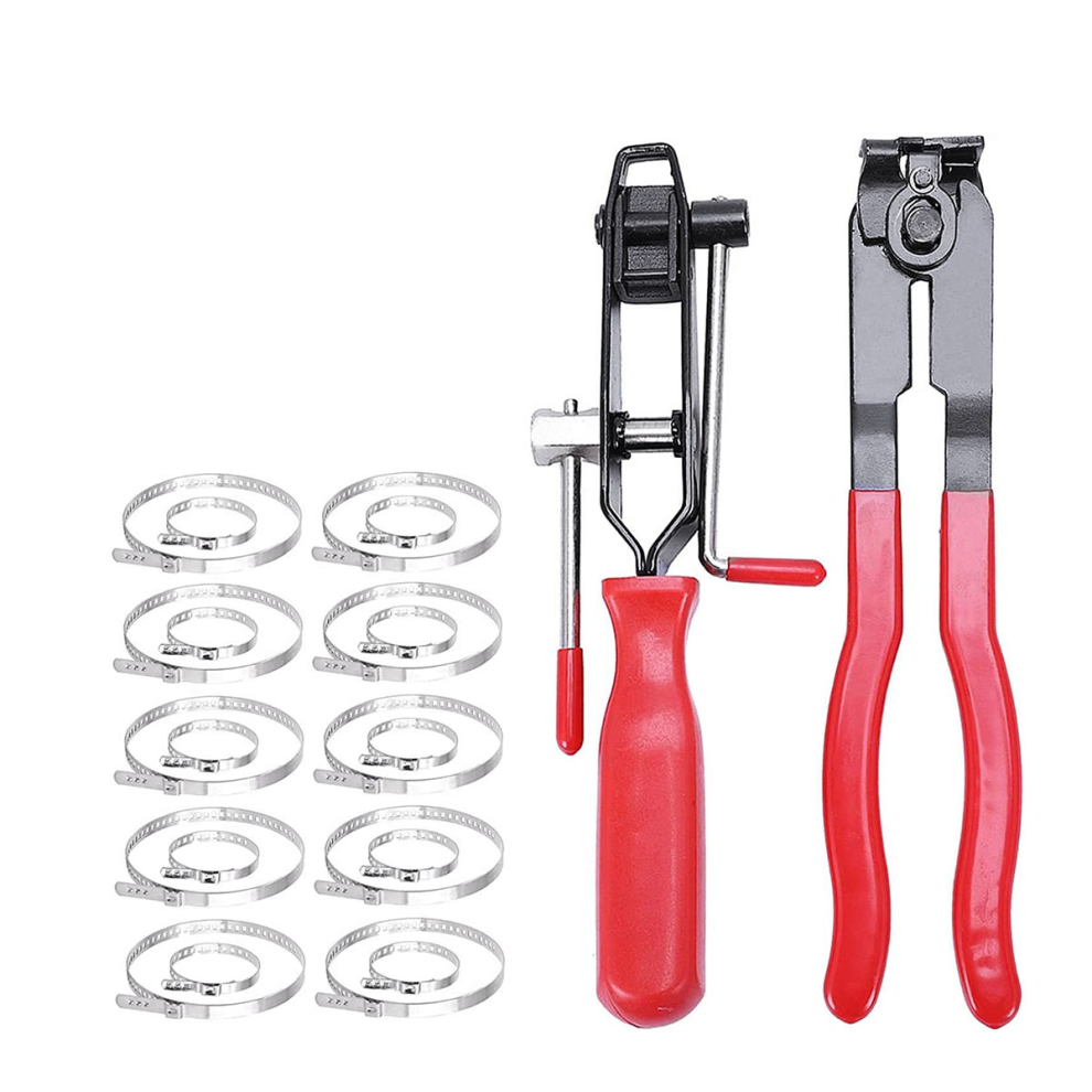 2Pcs CV Boot Clamp Pliers Set with 20Pcs Crimp Bands, Joint Pliers, Hose Band Axle Car Banding-image-OPC-PHDRSNK-NEW
