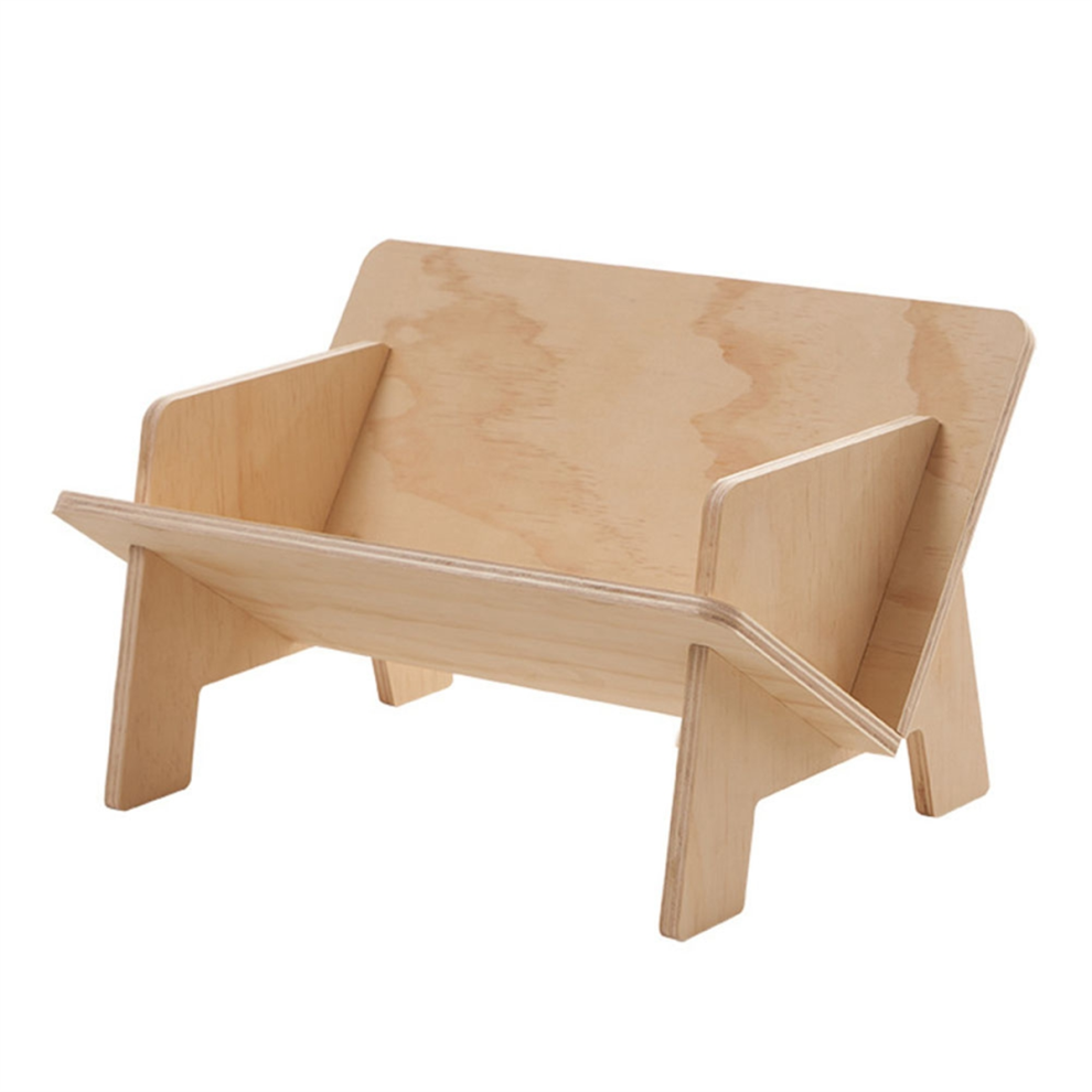 Étagère de table inclinée en bois pour enfants, étagère de rangement rustique pour bureau