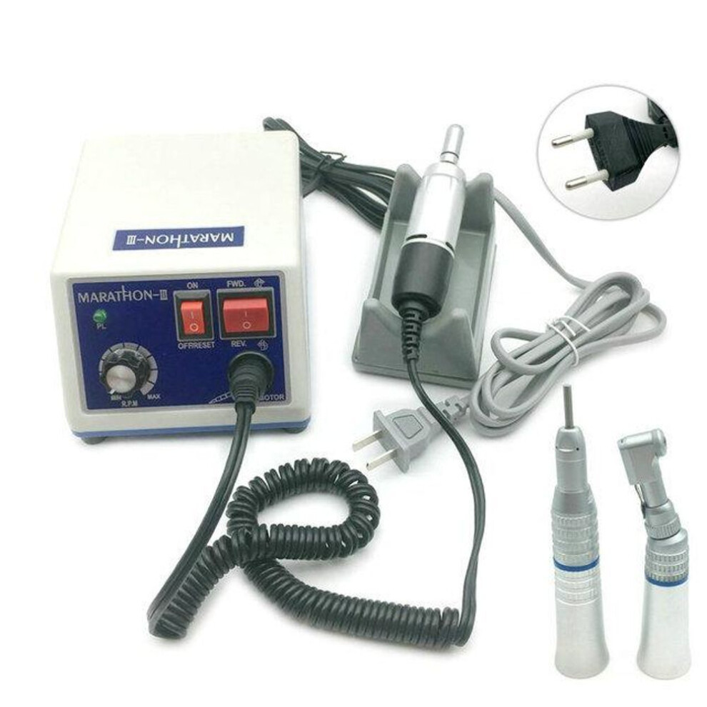(as the picture, whole set 220v) 1 Set Dental Marathon Micromotor Machine N3 + E-type Micromotor Polish Handpiece With Contra Angle & Straight Handpiece