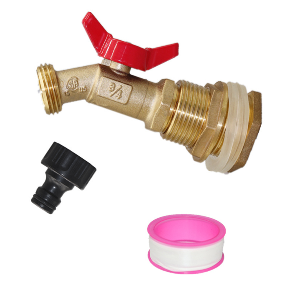 Outdoor Garden Hose Faucet Ball Valve Bibb Shut Off 3/4Inch Male Npt X Ght Threaded Spigot 4852966789132