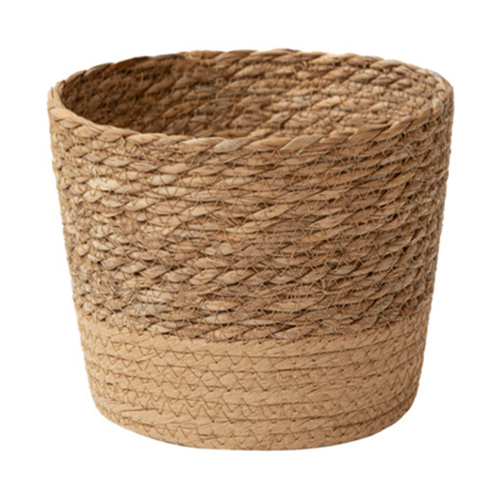 Straw Weaving Flower Plant Pot Wicker Basket Rattan Flowerpot Storage Handmade Woven Planter L-image-OPC-PHDRTDN-NEW