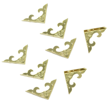 Suporte de canto para álbum de recortes de livro amarelo, latão antigo, decorativo, protetor, artesanato para ferragens de móveis