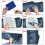 Patches para passar a ferro, 29 peças de remendos para conserto de roupas jeans 4,9 x 3,7 polegadas (multicolorido) 4