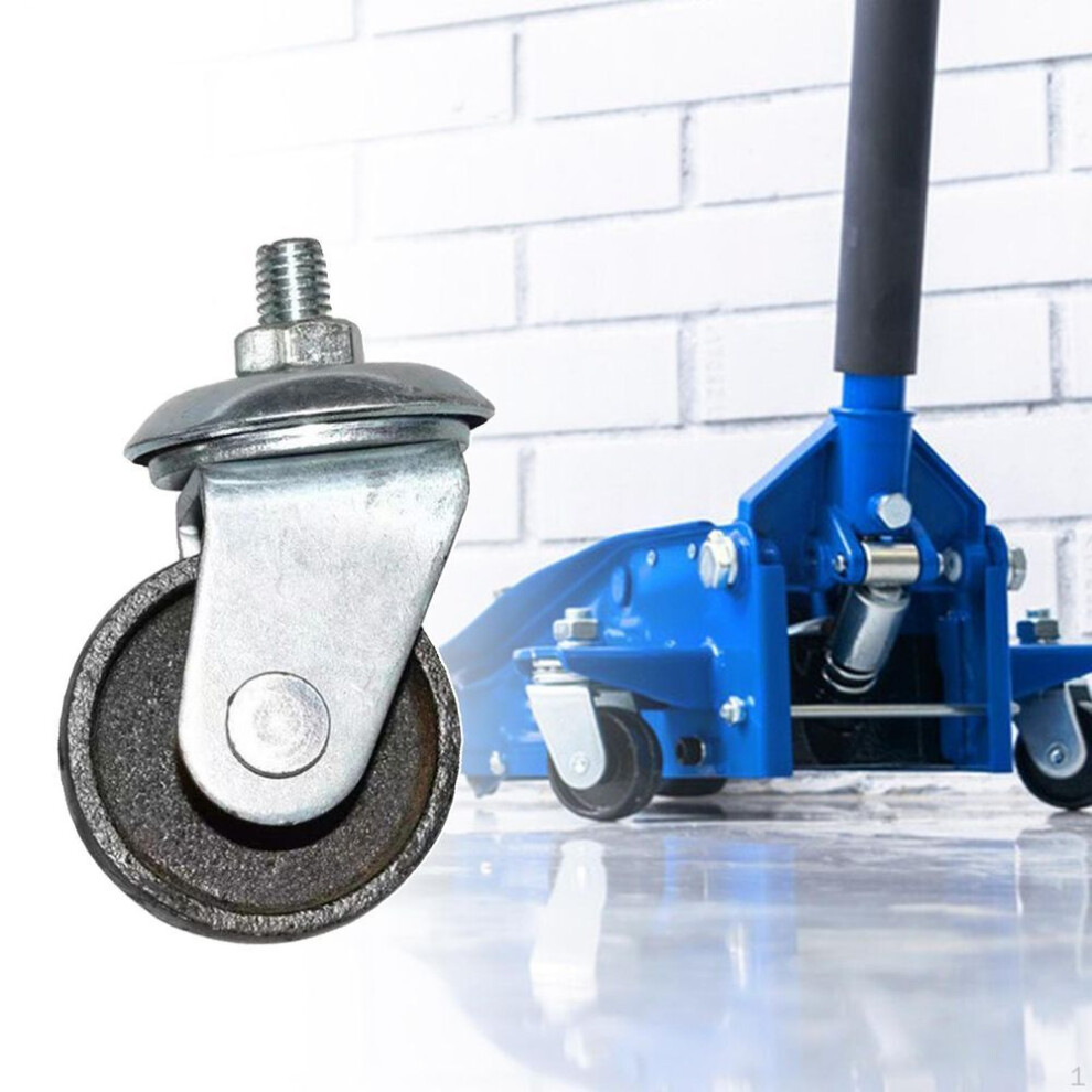 Floor Jack Casters Horizontal Black Wheels 12mm Stem Direct Replace Accessories For 3