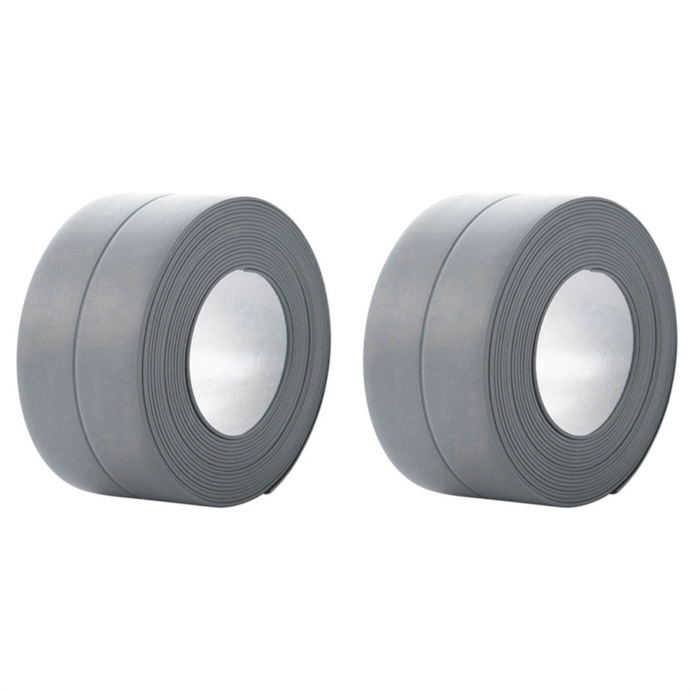 Waterproof Sealing Tape Anti-Mildew Bathroom Kitchen Door Strip Shower Sink Bath Sealer 3.2M X 3.8Cm Grey 4852966792668