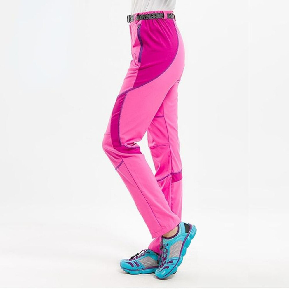 (dark pink, 2XL) Women Climbing Trousers Ultrathin Breathable Wear Resistant Pants Outdoor Hiking Camping Fishing Trekking Quick Drying Trousers