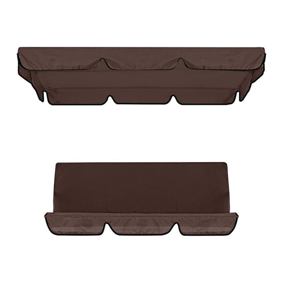 (coffee, One Size) Garden Swing Cover Set Swing Awning Replacement Waterproof Swing Sun  Uv  Applicable To Terrace Garden
