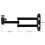 Adjustable Projector Mount 360 Rotatable Bracket for Mini Double Arms 40cm Supports Up to 2kg 10