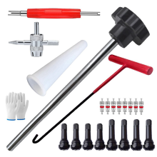 Kit de ferramentas de reparo de metal para tubo de válvula de pneu 23 peças, removedor de roda de carro, instalador A