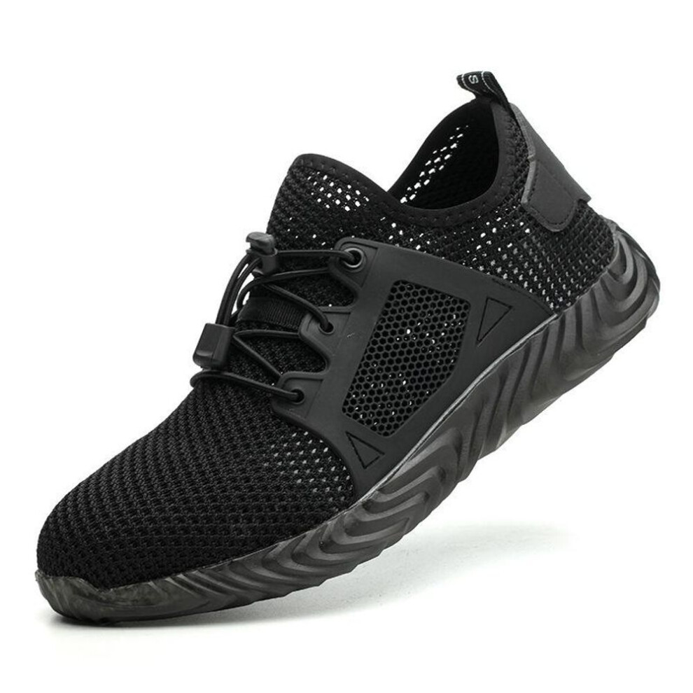(black, 37) 2024 Summer Men And Women Steel Toe Cap Work Safety Shoes Puncture-proof Boots Lightweight Breathable Sneakers 36-48