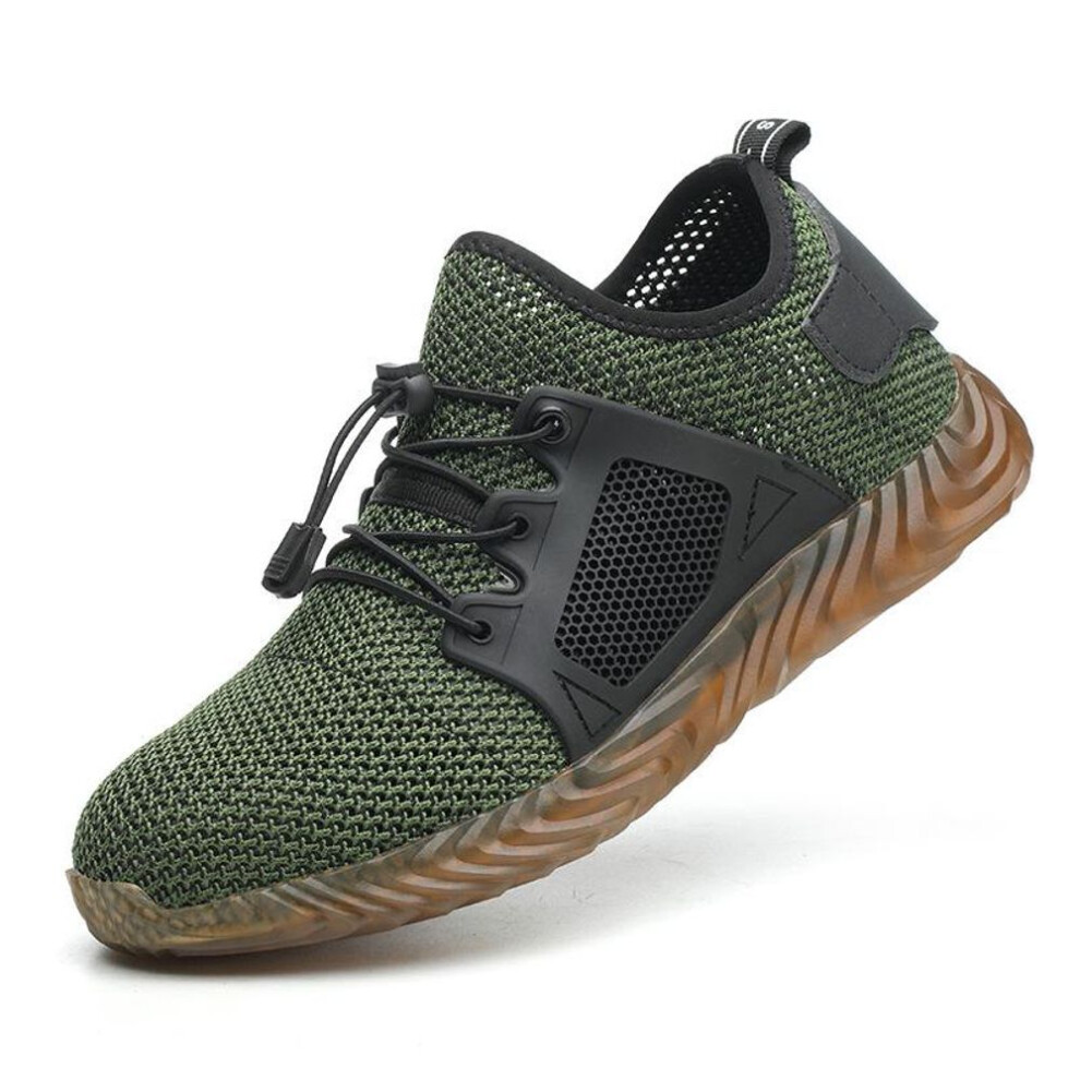 (green, 39) 2024 Summer Men And Women Steel Toe Cap Work Safety Shoes Puncture-proof Boots Lightweight Breathable Sneakers 36-48