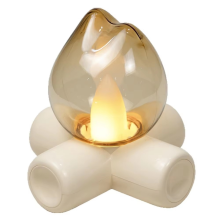Rechargeable Retro Flame Lamp,Eye Protection Night Light,Portable Table Lamp for Bedroom,Sleep-Friendly Atmosphere Light