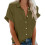 Maglie a maniche corte con scollo a V, oliva M 2